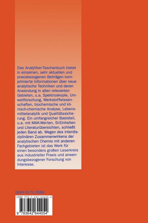 Produktbild: Analytiker-Taschenbuch