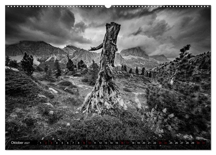 Produktbild: Dramatik in SW (Wandkalender 2027 DIN A2 quer), CALVENDO Monatskalender