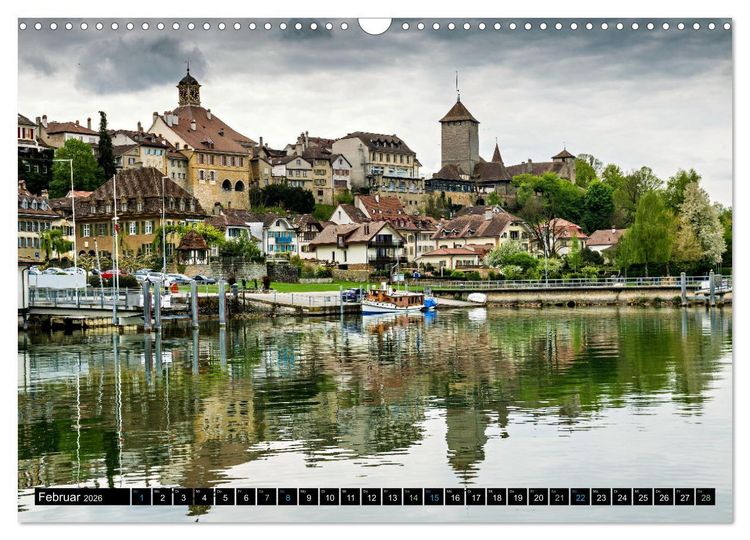 Produktbild: Murten &ndash; Historischer Charme am Ufer des Murtensees (Wandkalender 2026 DIN A3 quer), CALVENDO Monatskalender