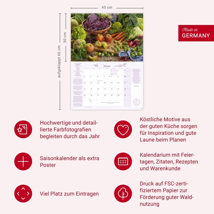 Produktbild: K&uuml;chenkalender Broschur XL 2027