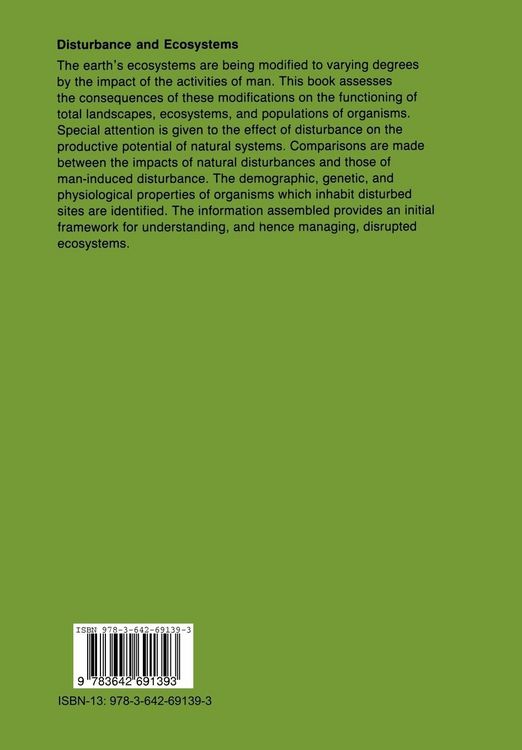 Produktbild: Disturbance and Ecosystems