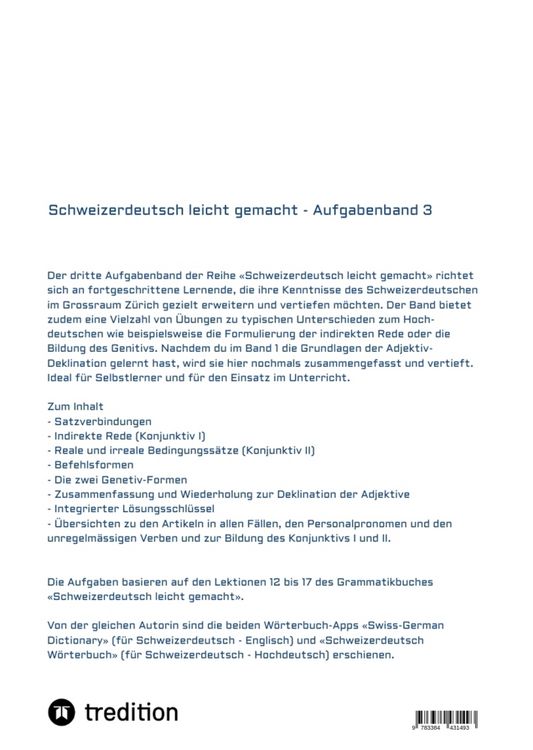 Produktbild: Schweizerdeutsch leicht gemacht - Aufgabenband 3