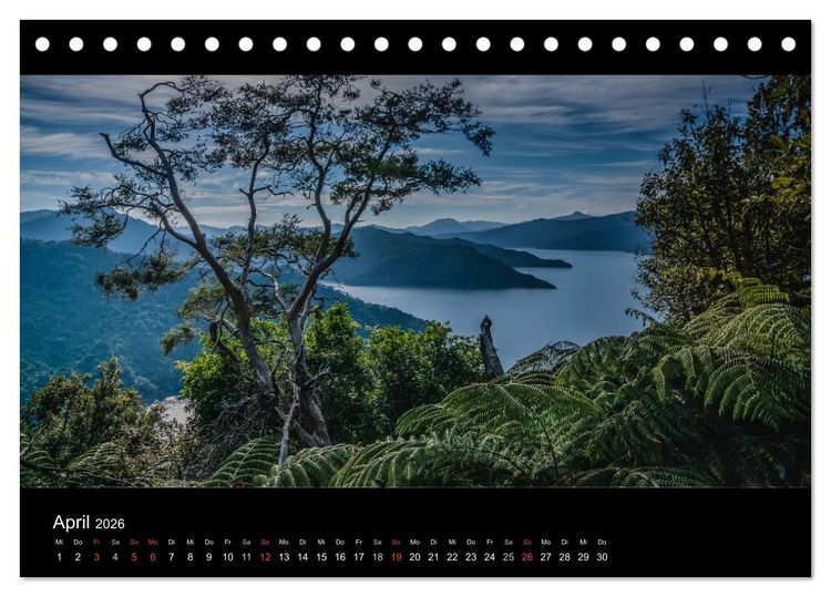 Produktbild: Neuseelands Landschaften (Tischkalender 2026 DIN A5 quer), CALVENDO Monatskalender
