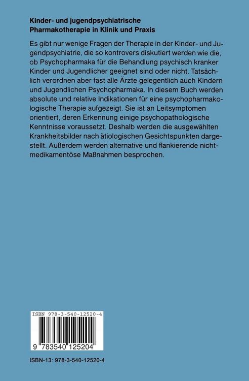 Produktbild: Kinder- und jugendpsychiatrische Pharmakotherapie in Klinik und Praxis