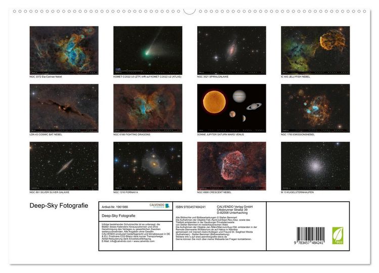 Produktbild: Deep-Sky Fotografie (hochwertiger Premium Wandkalender 2026 DIN A2 quer), Kunstdruck in Hochglanz