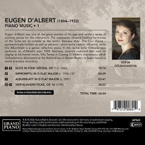 Produktbild: D'Albert: Klaviermusik Vol. 1