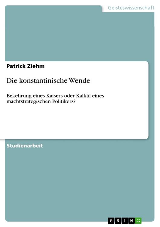 Produktbild: Die konstantinische Wende