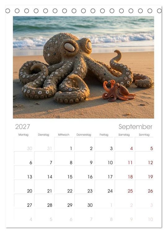 Produktbild: Tischplaner 2027 - Ideen in den Sand gesetzt (A5 Tischkalender zum Aufstellen) CALVENDO