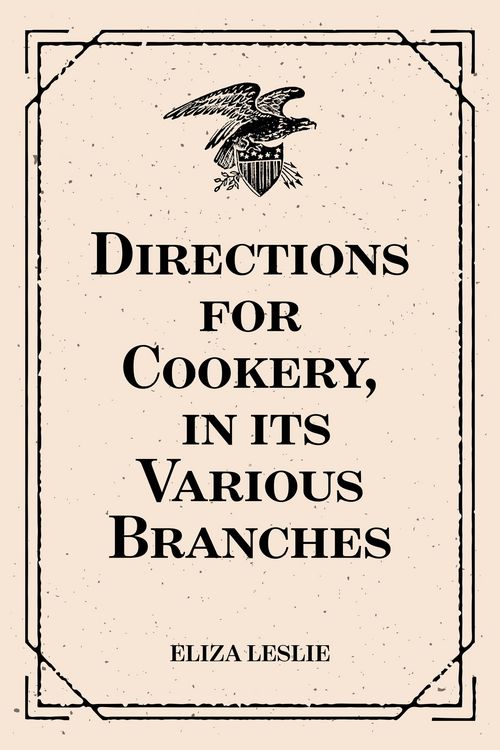 Produktbild: Directions for Cookery, in its Various Branches