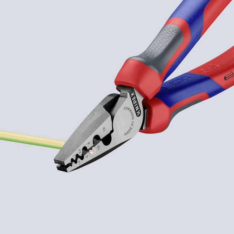 Produktbild: Knipex 97 72 180 Crimpzange Aderendh&uuml;lsen 0.25 bis 16mm&sup2;