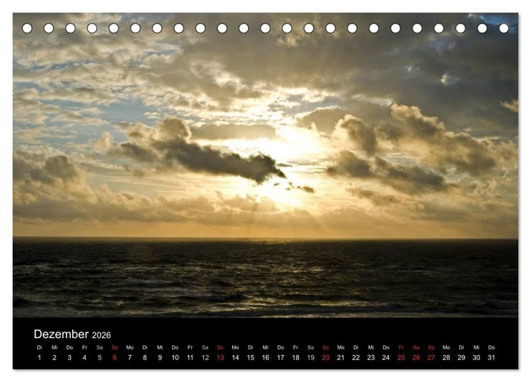 Produktbild: Meer und K&uuml;ste (Tischkalender 2026 DIN A5 quer), CALVENDO Monatskalender