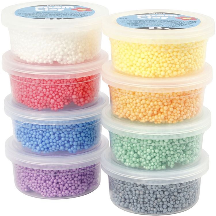 Produktbild: Creativ Company Foam Clay Large, sortierte Farben, 8x20 g
