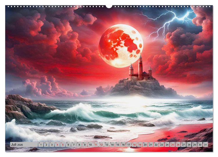 Produktbild: Mondzauberschein (Wandkalender 2026 DIN A2 quer), CALVENDO Monatskalender