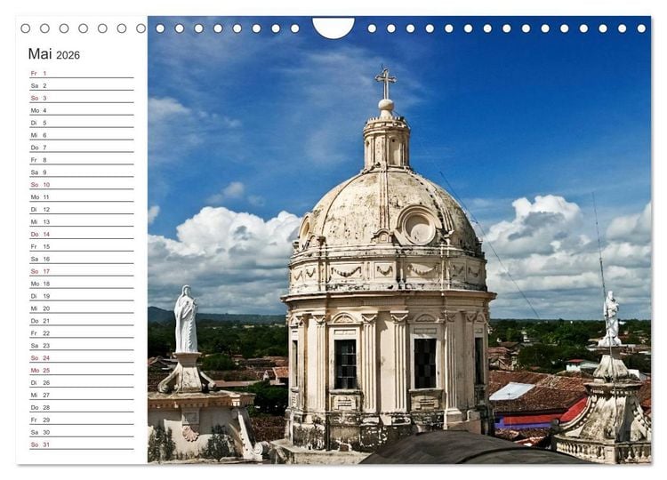 Produktbild: Nicaragua - Vulkane und Kolonialarchitektur (Wandkalender 2026 DIN A4 quer), CALVENDO Monatskalender