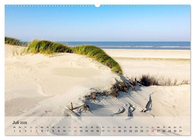Produktbild: Nordsee - Traum (Wandkalender 2026 DIN A2 quer), CALVENDO Monatskalender