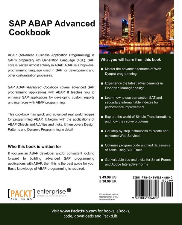 Produktbild: SAP ABAP Advanced Cookbook