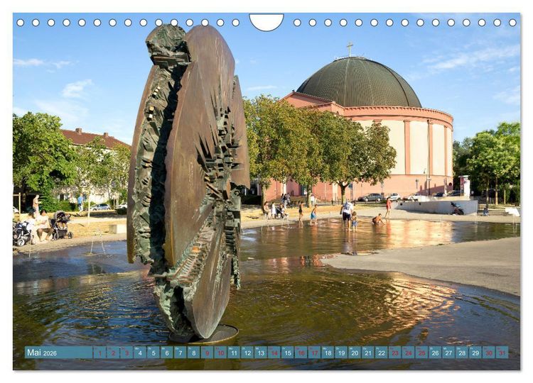 Produktbild: Darmstadt - Mathildenh&ouml;he und Altstadt (Wandkalender 2026 DIN A4 quer), CALVENDO Monatskalender