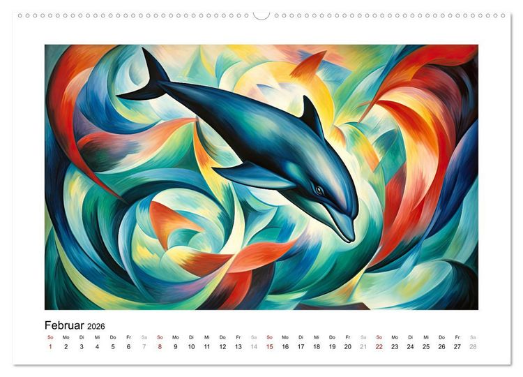 Produktbild: Unterwasserwelt, bunt und wundersch&ouml;n (hochwertiger Premium Wandkalender 2026 DIN A2 quer), Kunstdruck in Hochglanz