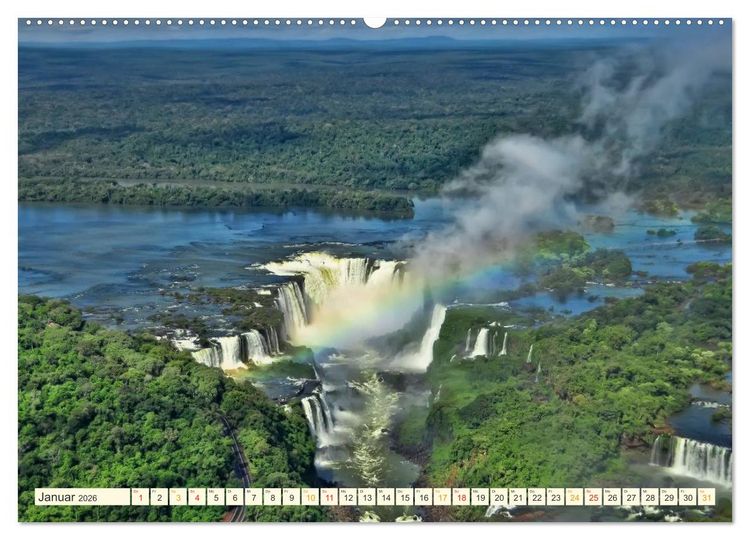 Produktbild: Iguazu Wasserf&auml;lle - S&uuml;damerika (hochwertiger Premium Wandkalender 2026 DIN A2 quer), Kunstdruck in Hochglanz
