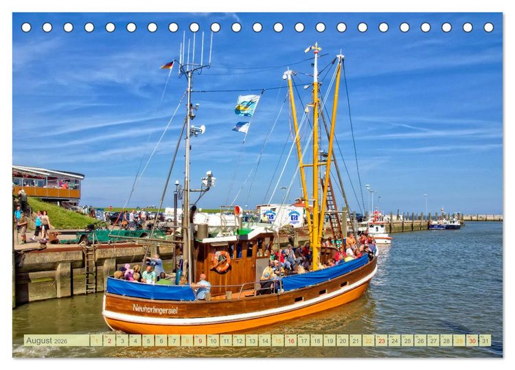 Produktbild: Reise an die Nordsee - Neuharlingersiel (Tischkalender 2026 DIN A5 quer), CALVENDO Monatskalender