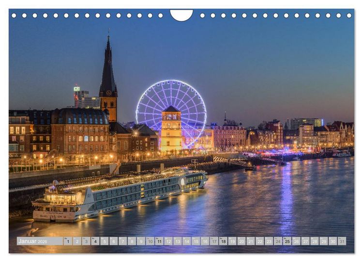 Produktbild: Wundersch&ouml;nes D&uuml;sseldorf (Wandkalender 2026 DIN A4 quer), CALVENDO Monatskalender