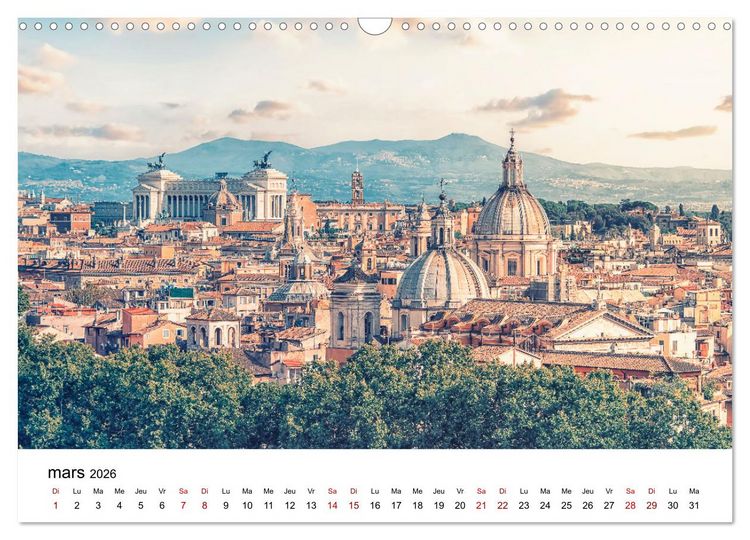 Produktbild: Rome, La Cit&eacute; &Eacute;ternelle (Calendrier mural 2026 DIN A3 vertical), CALVENDO calendrier mensuel
