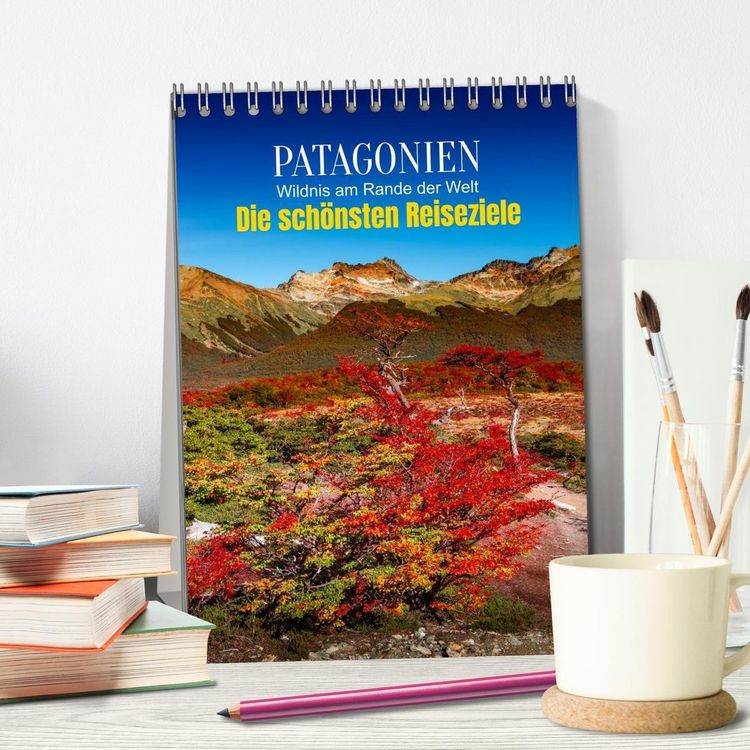 Produktbild: Patagonien, die sch&ouml;nsten Reiseziele: Wildnis am Rande der Welt (Tischkalender 2026 DIN A5 hoch), CALVENDO Monatskalender