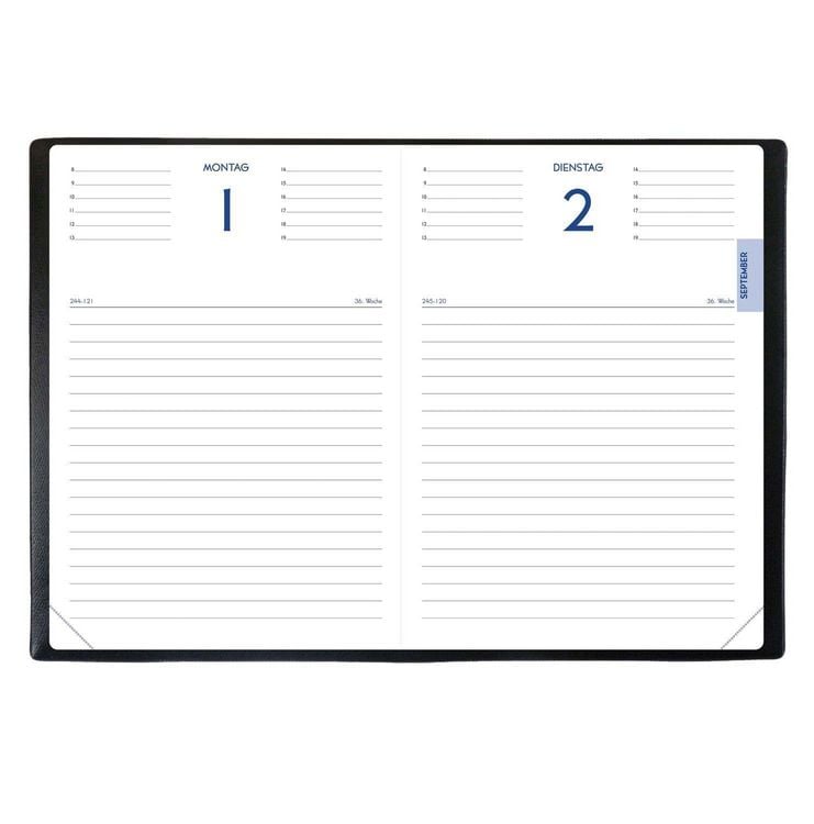 Produktbild: Sch&uuml;lerkalender FORUM Silk schwarz 2026 / 2027