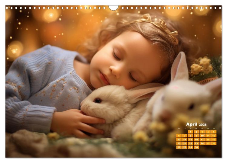 Produktbild: Kleine Schlummerparade: Babys und ihre kuscheligen Tierfreunde (Wandkalender 2026 DIN A3 quer), CALVENDO Monatskalender