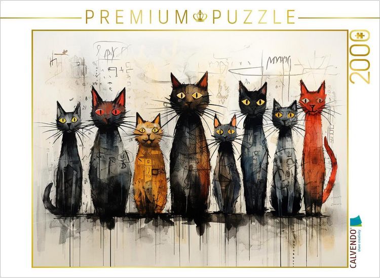 Produktbild: CALVENDO Puzzle Cats | 2000 Teile Lege-Gr&ouml;&szlig;e 90x67cm Foto-Puzzle f&uuml;r gl&uuml;ckliche Stunden