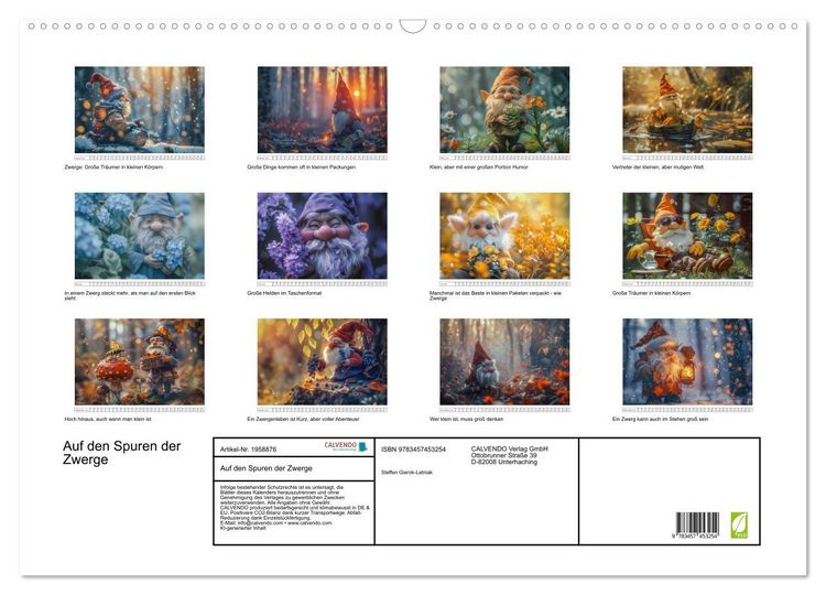 Produktbild: Auf den Spuren der Zwerge (Wandkalender 2026 DIN A2 quer), CALVENDO Monatskalender