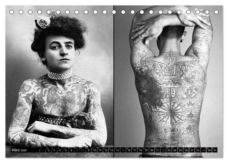Produktbild: K&ouml;rperkult Tattoo (Tischkalender 2026 DIN A5 quer), CALVENDO Monatskalender