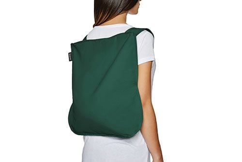 Produktbild: Notabag Original 2in1 Tasche & Rucksack - faltbare Einkaufstasche Backpack Bag - Forest Green