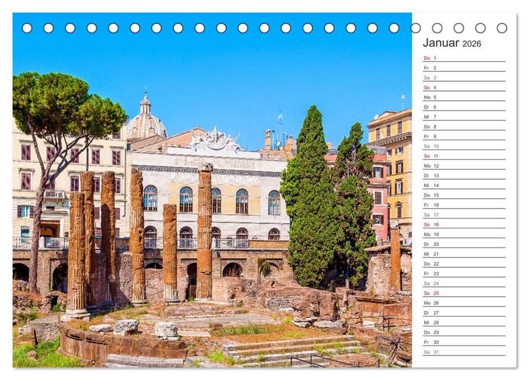 Produktbild: ROM - Ein Spaziergang durch die Geschichte (Tischkalender 2026 DIN A5 quer), CALVENDO Monatskalender