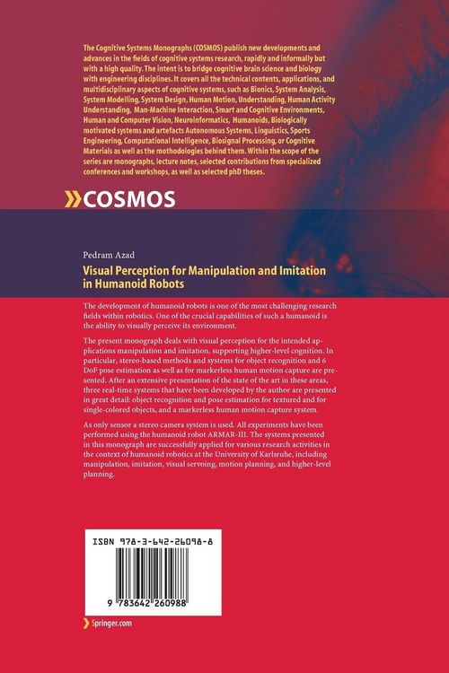Produktbild: Visual Perception for Manipulation and Imitation in Humanoid Robots