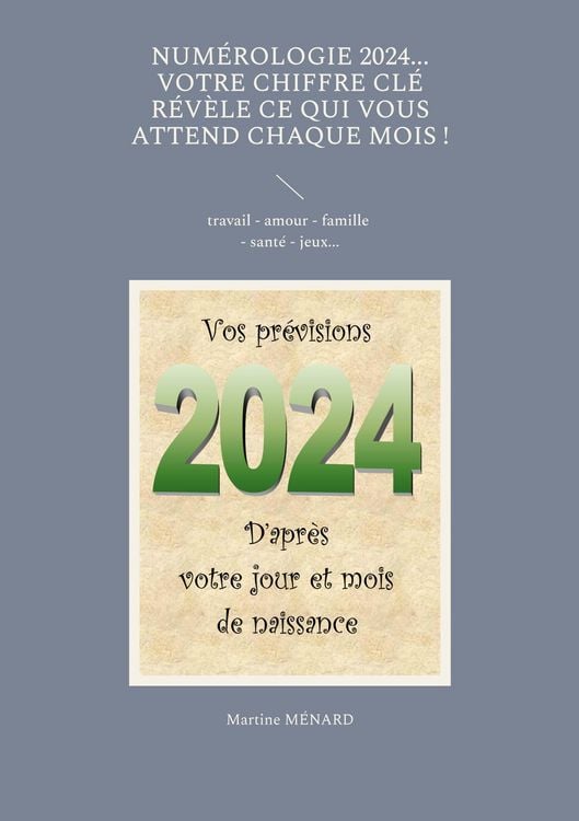 Produktbild: Num&eacute;rologie 2024... Votre chiffre cl&eacute; r&eacute;v&egrave;le ce qui vous attend chaque mois !