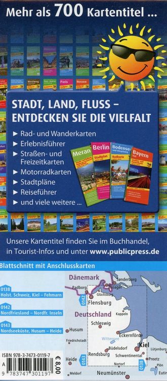 Produktbild: Publicpress Radkarte Schleswig, Flensburg, Rendsburg, Eckernf&ouml;rde 1:100.000