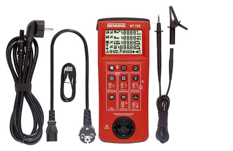 Produktbild: Benning ST 725 Ger&auml;tetester VDE-Norm 0701-0702