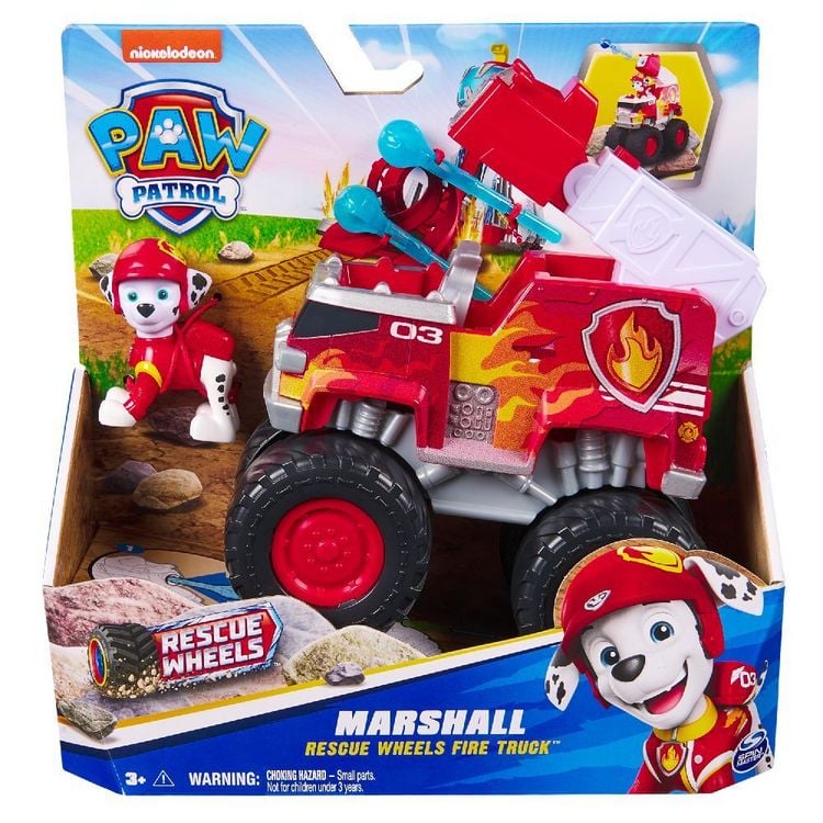 Produktbild: PAW Patrol Rescue Wheels - Marshalls Feuerwehr Monstertruck mit Geschoss-Abwurf und Marshall Hundefigur