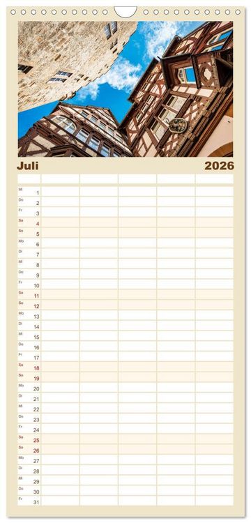 Produktbild: Familienplaner 2026 - M&auml;rchenhaftes Marburg mit 5 Spalten (Wandkalender, 21 x 45 cm) CALVENDO