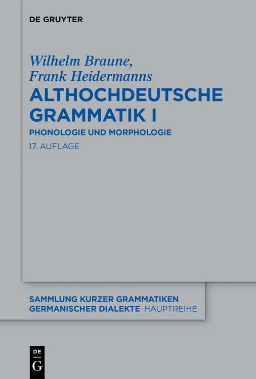 Produktbild: Althochdeutsche Grammatik I
