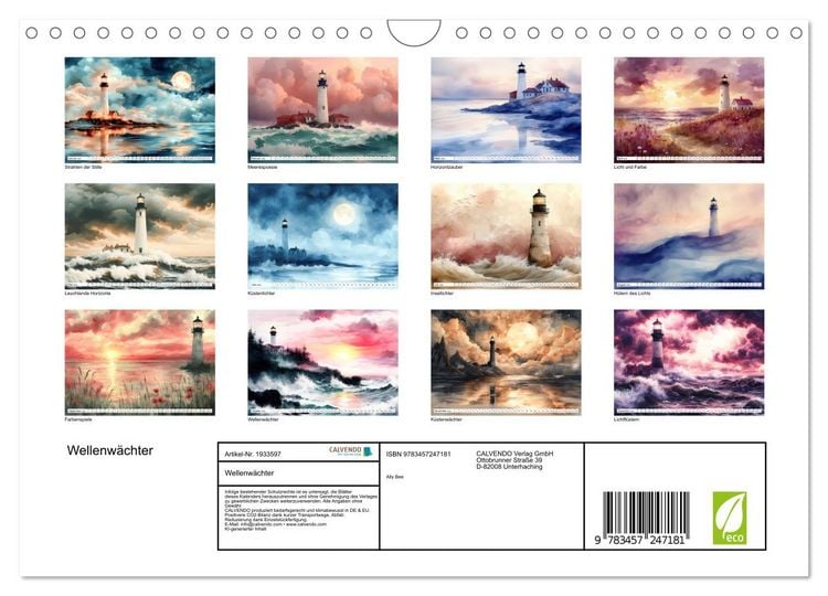 Produktbild: Wellenw&auml;chter (Wandkalender 2026 DIN A4 quer), CALVENDO Monatskalender