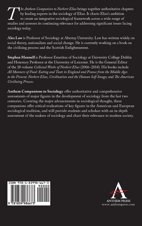 Produktbild: The Anthem Companion to Norbert Elias