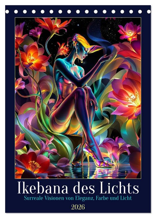 Produktbild: Ikebana des Lichts (Tischkalender 2026 DIN A5 hoch), CALVENDO Monatskalender
