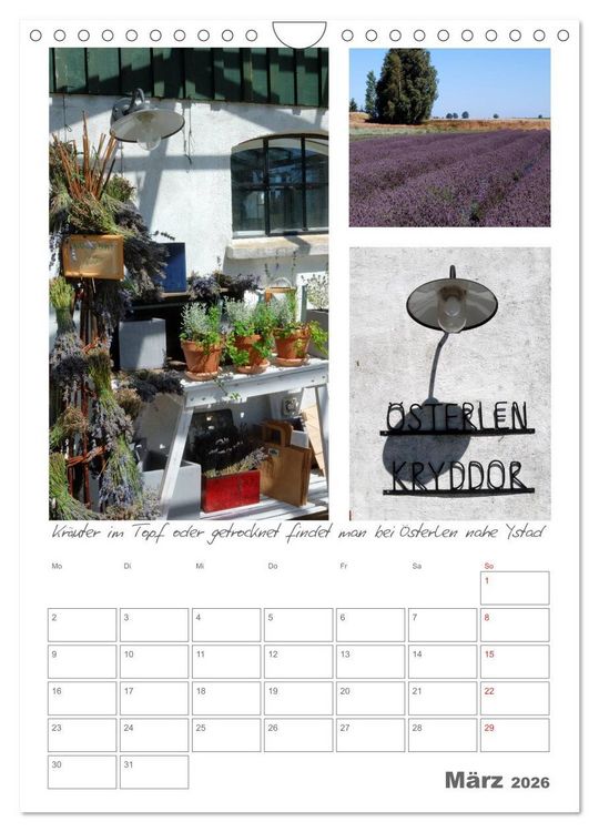 Produktbild: G&auml;rten in Schweden (Wandkalender 2026 DIN A4 hoch), CALVENDO Monatskalender