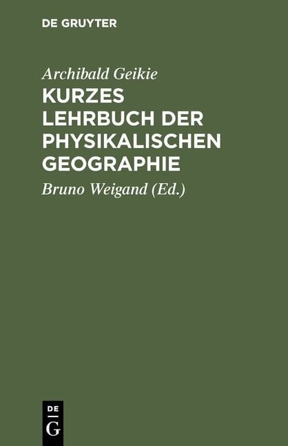 Produktbild: Kurzes Lehrbuch der physikalischen Geographie