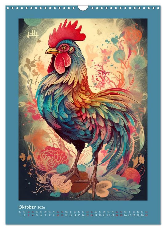 Produktbild: Chinesischer Tierkreis (Wandkalender 2026 DIN A3 hoch), CALVENDO Monatskalender