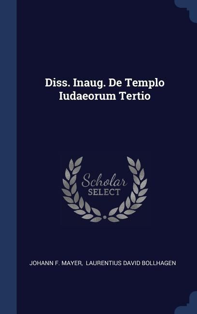 Produktbild: Diss. Inaug. De Templo Iudaeorum Tertio
