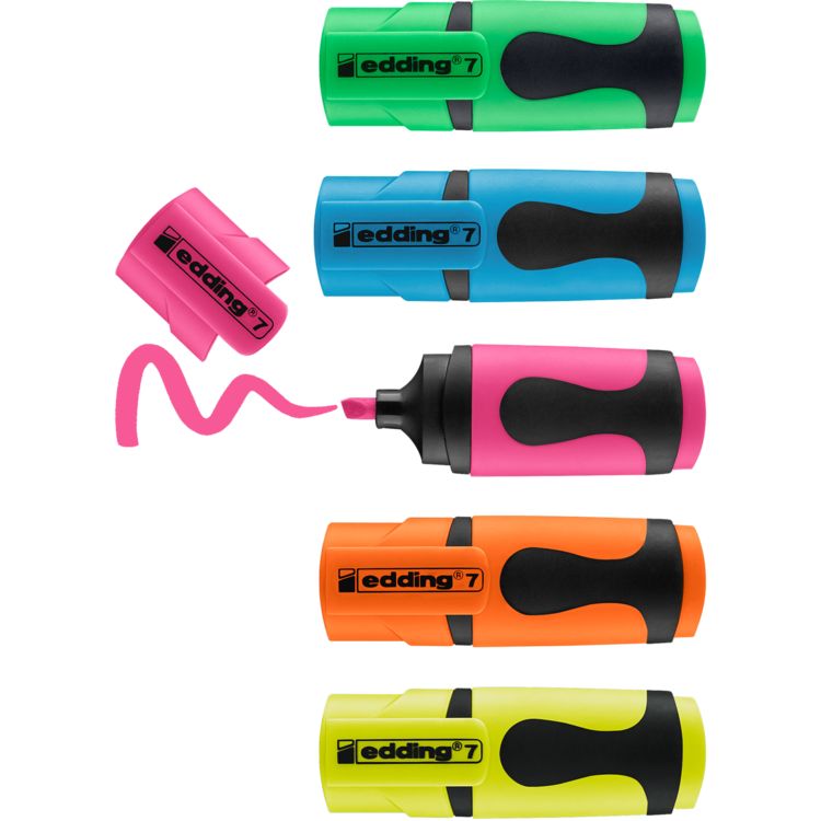 Produktbild: Edding Textmarker Mini, 5er Set