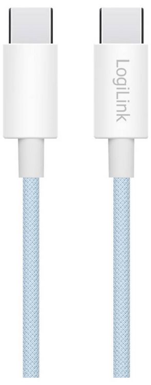 Produktbild: LogiLink USB-C&reg; Kabel USB 2.0 USB-C&reg; Stecker 1.5m Blau CU0351